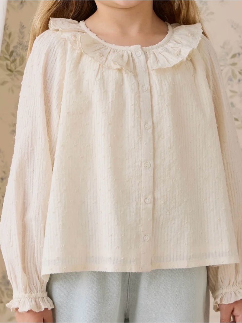 Jamie Kay organic cotton Cecile lined top in parchment sz 4 NWT